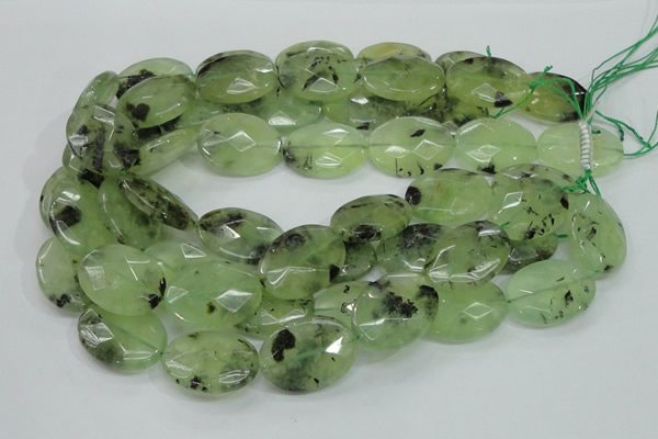 CRU116 15.5 inches 22*30mm faceted oval green rutilated quartz beads