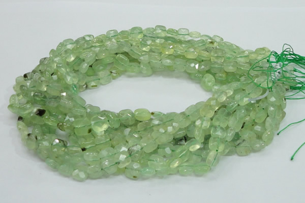 CRU120 15.5 inches 10*10mm faceted square green rutilated quartz beads