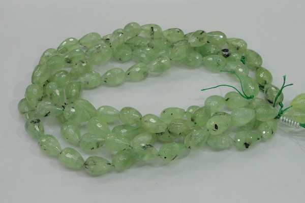 CRU126 15.5 inches 13*19mm faceted teardrop green rutilated quartz beads