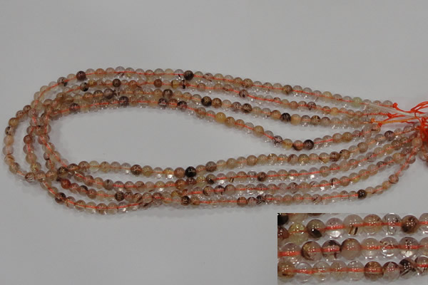 CRU451 15.5 inches 5mm round Multicolor rutilated quartz beads