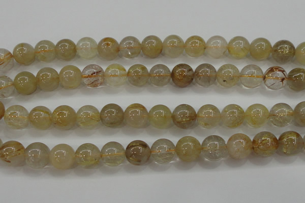 CRU554 15.5 inches 12mm round golden rutilated quartz beads