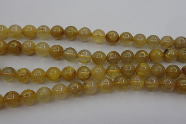 CRU606 15.5 inches 12mm round golden rutilated quartz beads