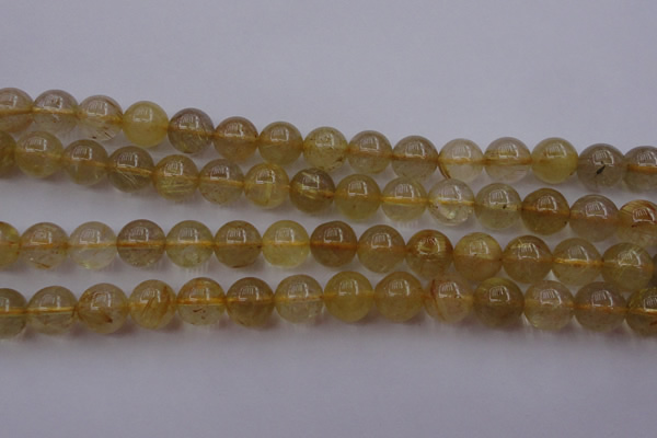 CRU613 15.5 inches 10mm round golden rutilated quartz beads