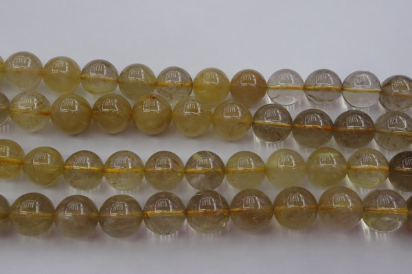 CRU615 15.5 inches 14mm round golden rutilated quartz beads