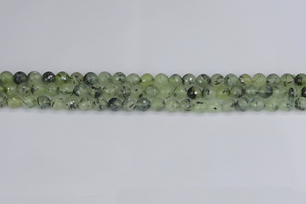 CRU801 15.5 inches 6mm faceted round prehnite gemstone beads