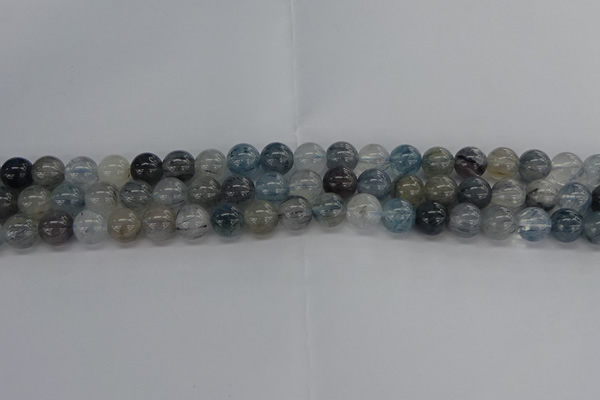 CRU853 15.5 inches 10mm round blue rutilated quartz beads