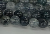 CRU860 15.5 inches 8mm round blue rutilated quartz beads