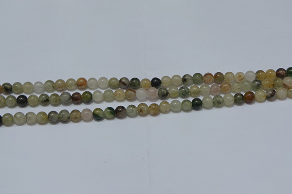 CRU900 15.5 inches 4mm round green rutilated quartz beads wholesale