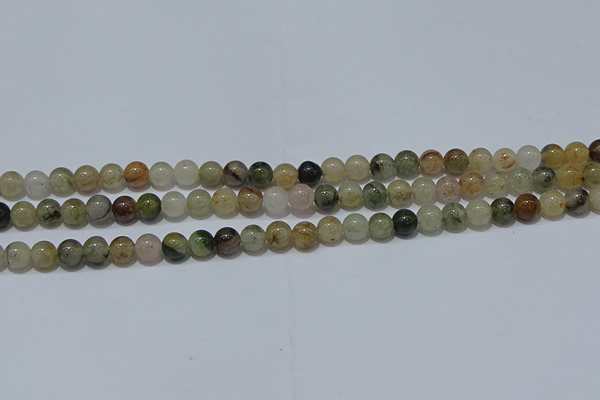 CRU901 15.5 inches 6mm round green rutilated quartz beads wholesale