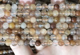CRU944 15.5 inches 6mm round mixed rutilated quartz beads