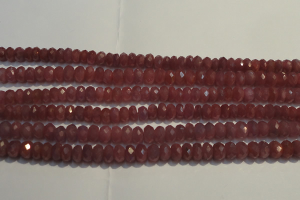 CRZ1017 15.5 inches 3*5mm faceted rondelle A grade ruby beads