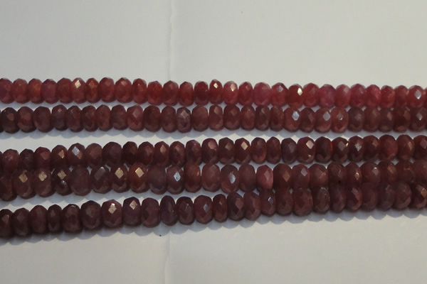 CRZ1022 15.5 inches 4*6mm faceted rondelle A+ grade ruby beads