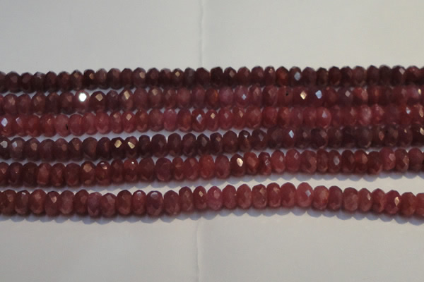 CRZ1027 15.5 inches 5*7mm faceted rondelle AA grade ruby beads