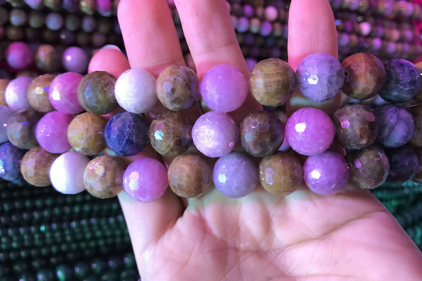 CRZ1134 15.5 inches 12mm faceted round ruby sapphire beads