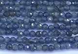 CRZ1171 15 inches 2mm faceted round sapphire beads