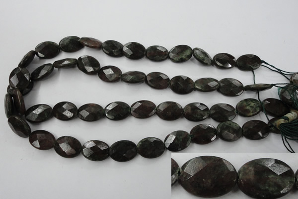 CRZ225 15.5 inches 13*18mm faceted oval ruby zoisite gemstone beads