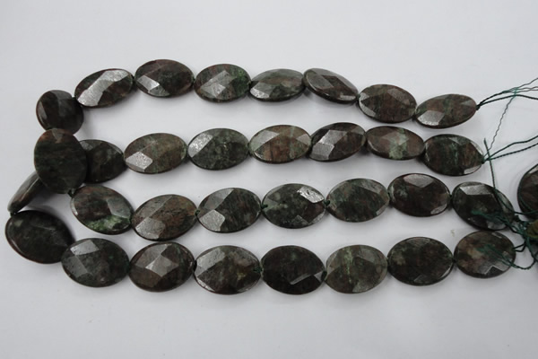 CRZ227 15.5 inches 18*25mm faceted oval ruby zoisite gemstone beads