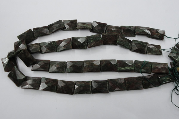 CRZ245 15.5 inches 15*20mm faceted rectangle ruby zoisite gemstone beads