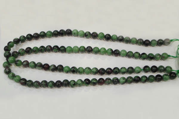 CRZ452 15.5 inches 8mm round ruby zoisite gemstone beads
