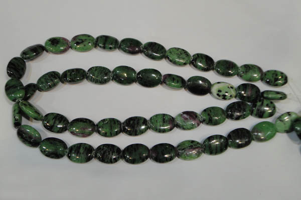 CRZ482 15.5 inches 13*18mm oval ruby zoisite gemstone beads