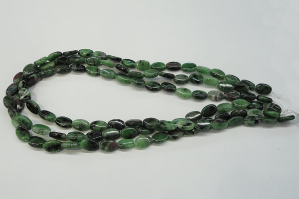 CRZ60 15.5 inches 8*12mm oval ruby zoisite gemstone beads
