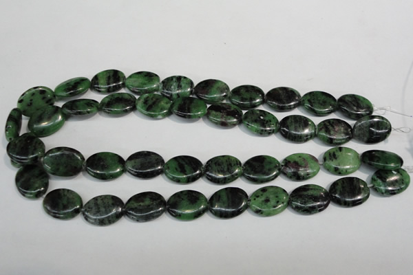 CRZ61 15.5 inches 15*20mm oval ruby zoisite gemstone beads