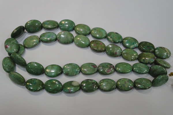 CRZ616 15.5 inches 15*20mm oval New ruby zoisite gemstone beads