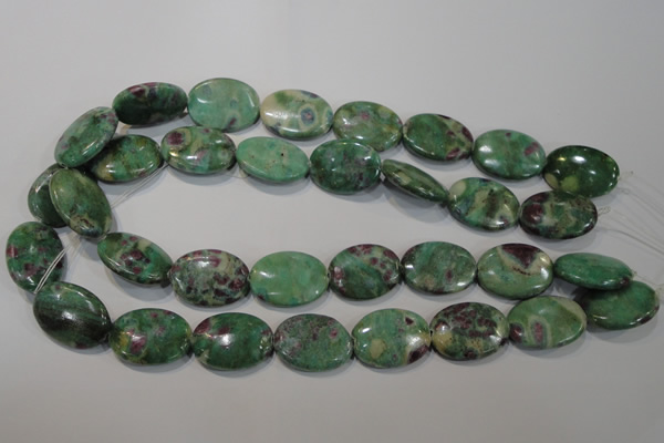 CRZ617 15.5 inches 18*25mm oval New ruby zoisite gemstone beads