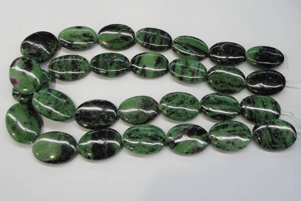 CRZ63 15.5 inches 22*30mm oval ruby zoisite gemstone beads