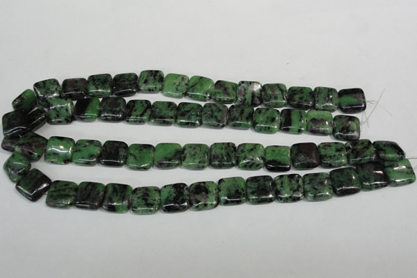CRZ65 15.5 inches 14*14mm square ruby zoisite gemstone beads