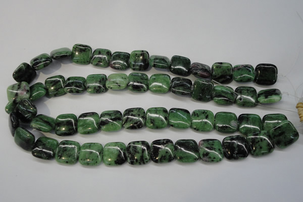 CRZ66 15.5 inches 16*16mm square ruby zoisite gemstone beads