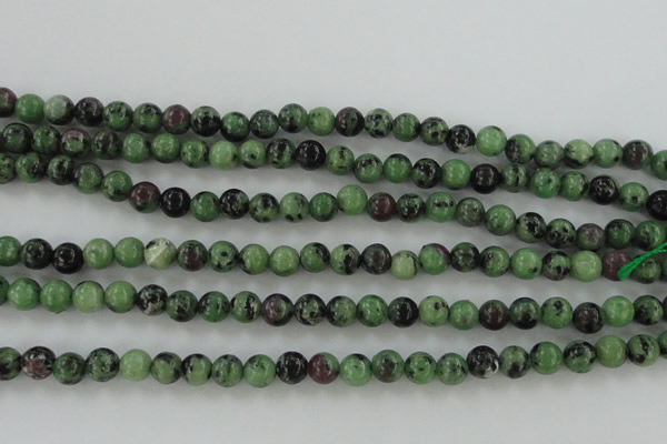 CRZ721 15.5 inches 6mm round ruby zoisite gemstone beads