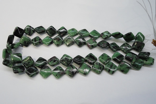 CRZ73 15.5 inches 14*14mm diamond ruby zoisite gemstone beads