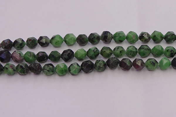 CRZ764 15.5 inches 12mm faceted nuggets ruby zoisite gemstone beads