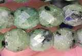 CRZ785 15.5 inches 6*6mm faceted drum ruby zoisite beads