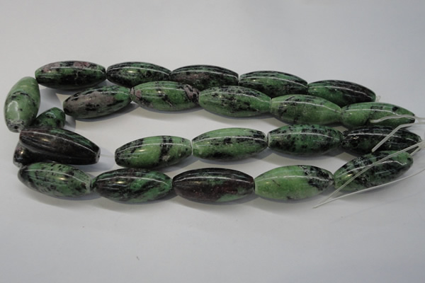 CRZ80 15.5 inches 15*35mm rice ruby zoisite gemstone beads