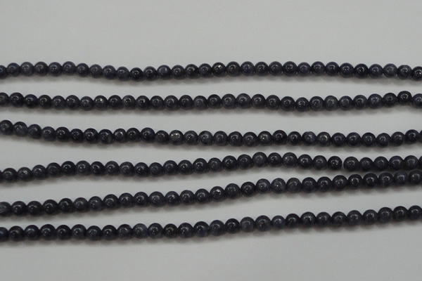 CRZ821 15.5 inches 4mm round natural sapphire gemstone beads