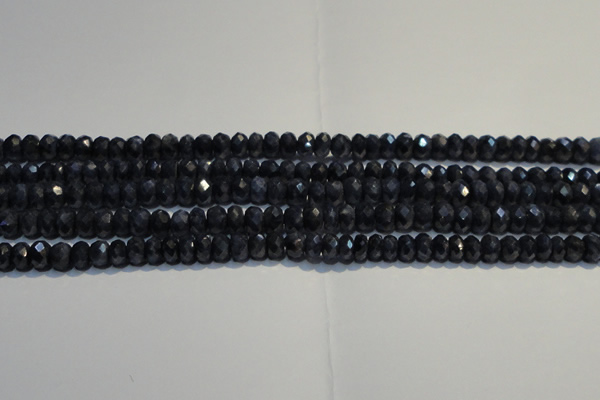 CRZ972 15.5 inches 4*6mm faceted rondelle A- grade sapphire beads