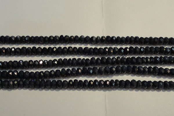 CRZ975 15.5 inches 3*5mm faceted rondelle A grade sapphire beads