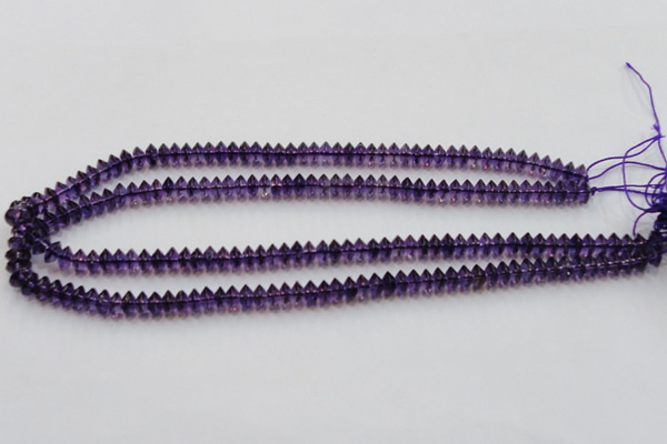 CSA07 15.5 inches 4*8mm rondelle synthetic amethyst beads wholesale