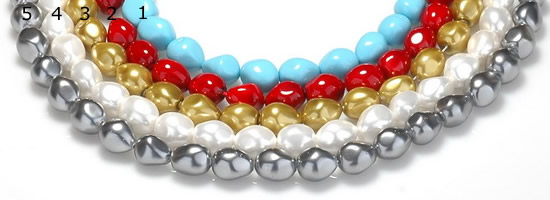 CSB05 16 inches 16*20mm nugget shell pearl beads Wholesale