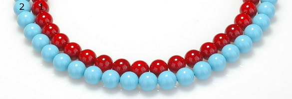 CSB07 16 inches 10mm round shell pearl beads Wholesale