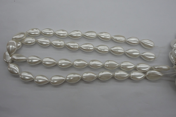 CSB1160 15.5 inches 12*18mm flat teardrop shell pearl beads