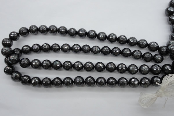 CSB1185 15.5 inches 10mm faceted round shell pearl beads