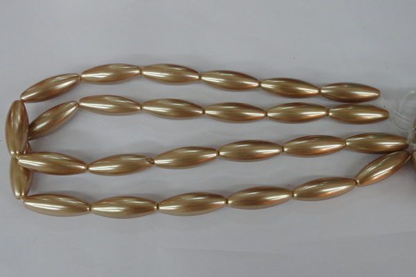CSB120 15.5 inches 10*30mm rice shell pearl beads wholesale