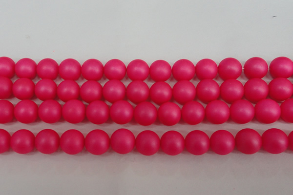 CSB1304 15.5 inches 12mm matte round shell pearl beads wholesale