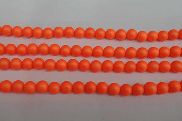 CSB1311 15.5 inches 6mm matte round shell pearl beads wholesale