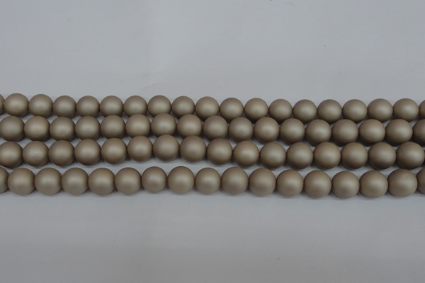 CSB1321 15.5 inches 6mm matte round shell pearl beads wholesale