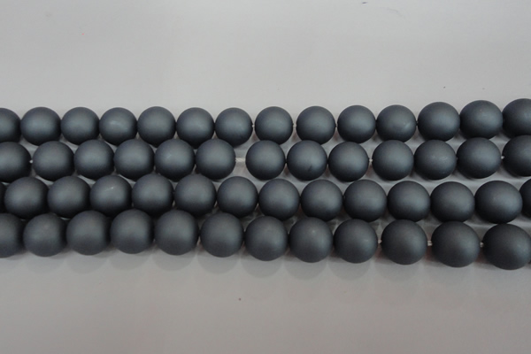 CSB1328 15.5 inches 10mm matte round shell pearl beads wholesale