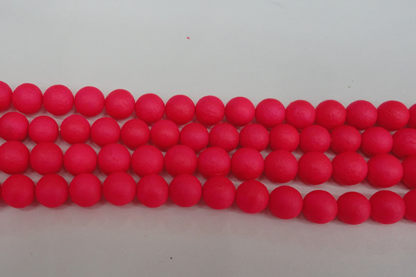 CSB1346 15.5 inches 6mm matte round shell pearl beads wholesale